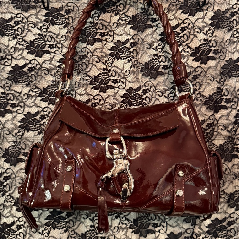 Francesco Biasia Wine Red Shoulder Bag